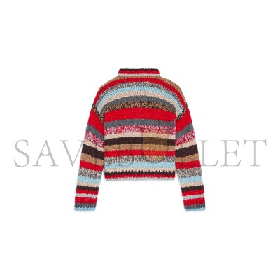 CELINE POLO SWEATER IN MOULINE ALPACA AND WOOL RY0QH2V08.GDR9